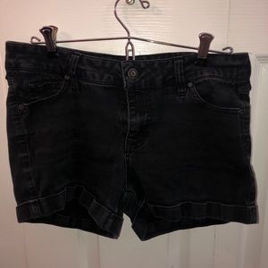 Black Jean Shorts